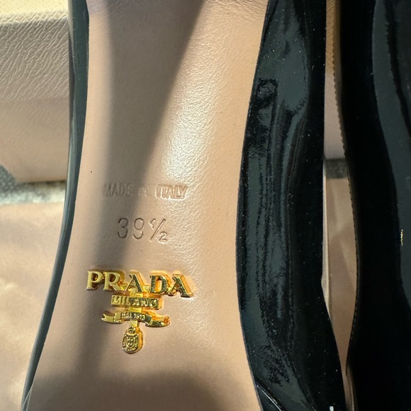 Prada Patent Leather Open Toed Stiletto Heels - Picture 7 of 9